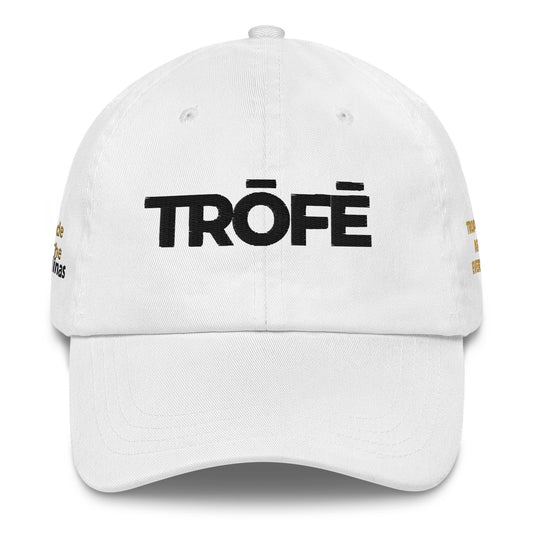 TRŌFĒ Black Logo Classic Dad Hat Front