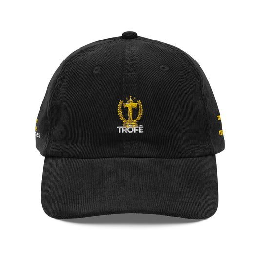 TRŌFĒ Emblem Corduroy Cap front