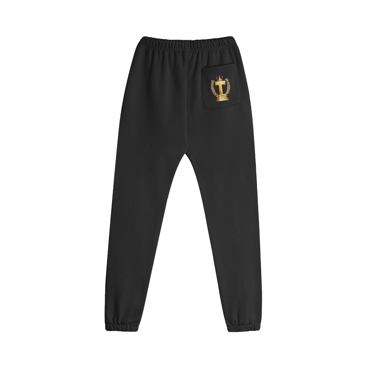 TRŌFĒ Gold Logo Sweatpants back