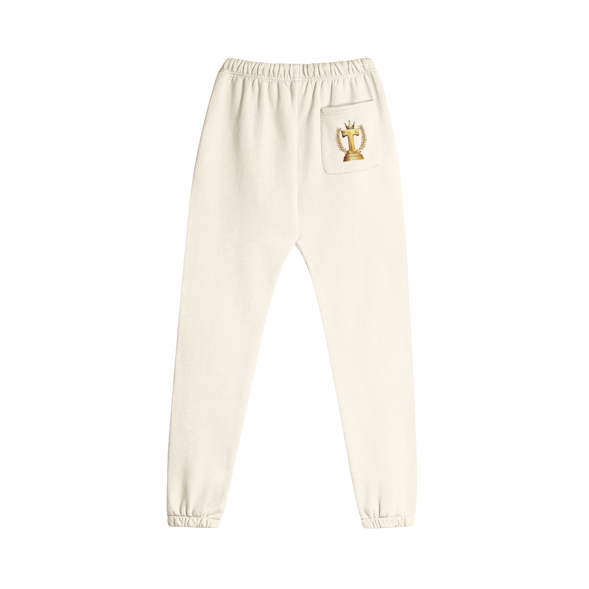 TRŌFĒ Gold Logo Sweatpants rice back