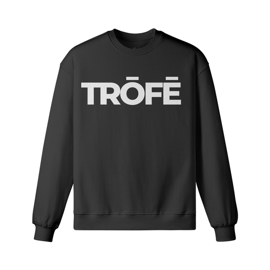 TRŌFĒ White Logo Sweatshirt black front